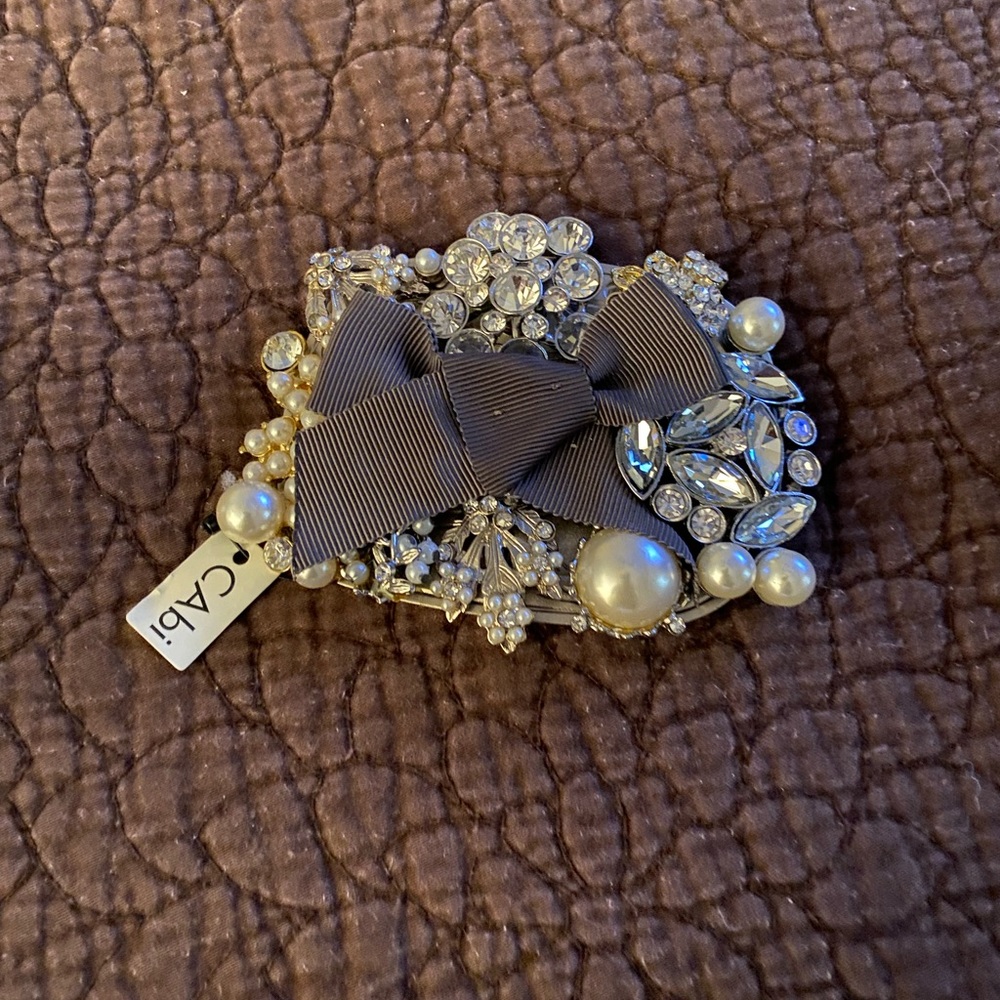 CAbi Rhinestone and pearl Belt Buckle
NWT